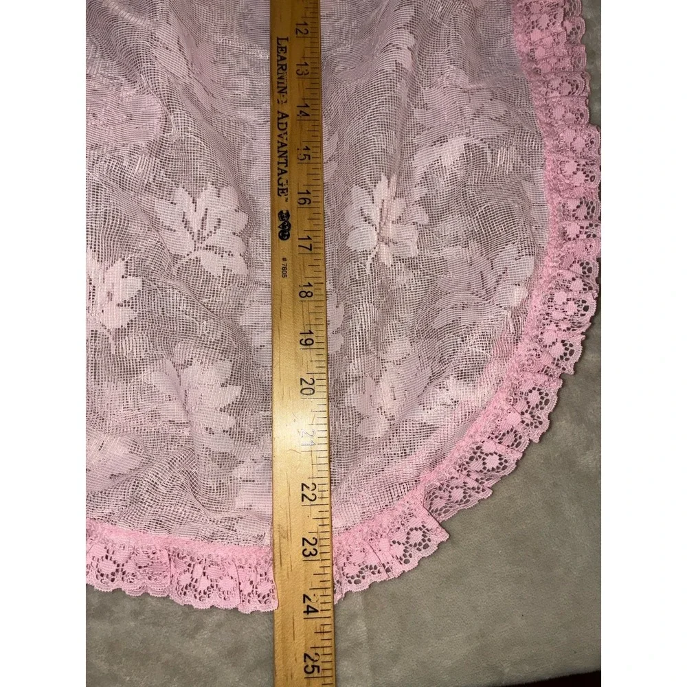 Vintage‎ Curtain Valance Pink Lace Floral Long 138x24